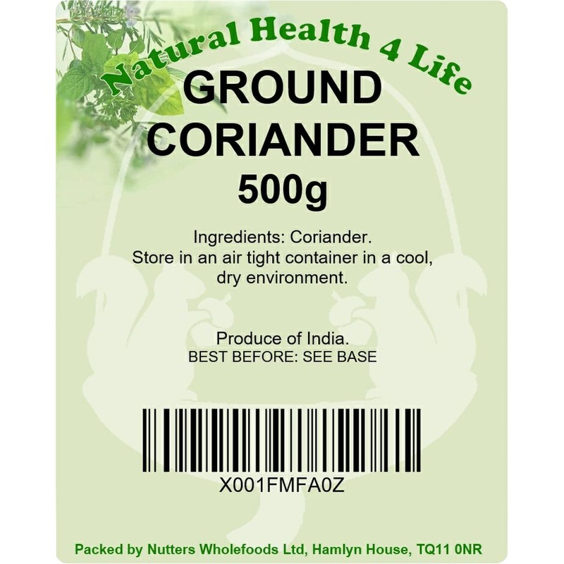 Natural Health 4 Life Dried Spices Ground Coriander Seasoning 500