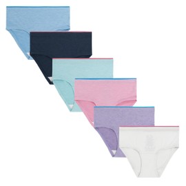 Fruit of the Loom Girls' 360 Stretch Modal Underwear Briefs, Brief - 6 Pack Assorted, 8 US