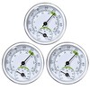 Nizirioo Analogue Thermometer Hygrometer 2-in-1: 3 Pieces Temperature and Humidity