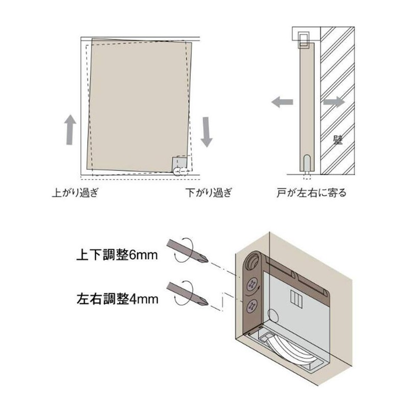 Kaken Hanbai SR2-V4 Adjustable Doorway Main Unit: Depth 0.6 inches