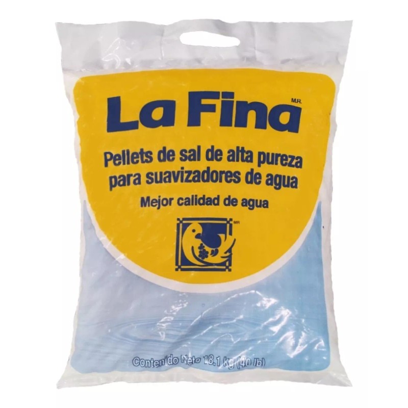 LA FINA Sal En Pellets Suavizador De Agua 54.3 Kg
