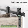 Roymelo 64" Bifold Sliding Barn Door Hardware Track Kit,Side Mounted