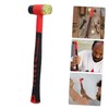 Operitacx Double Faced Ergonomic Rubber Hammer Soft Head Mallet for