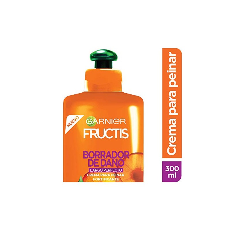 Garnier, Fructis Crema Para Peinar Borrador De Dano Largo Perfecto,