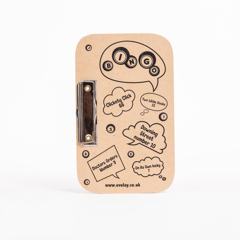 evelay Lucky Bingo Board With Clasp Clip Left Hand Clip