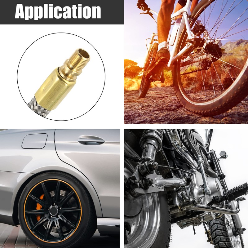 X AUTOHAUX 60cm 24" Car Tire Air Inflator Hose Adapter