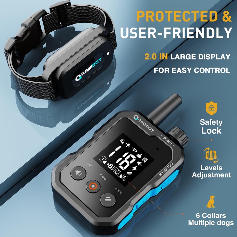 ABBIDOT Dog Training Collar with Remote - 4500ft, 6 Modes,