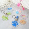 Annyswit 96 Pcs Keyring Making kit, 4 Styles Acrylic Blanks