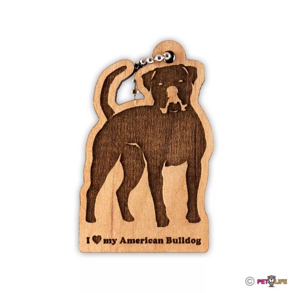 Mister Petlife I Love My American Bulldog Keychain key chain