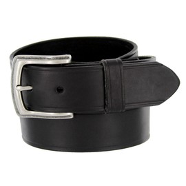 Detroit Solid 100% Leather Uniform Work Belt - Black 1-1/2" (38mm) Wide (38)
