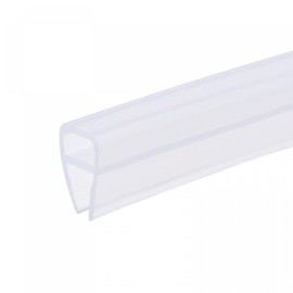 sourcing map Frameless Glass Shower Door Sweep 177.17" Long for 5/16"(8mm) Glass U-Type Door Side Seal Strip