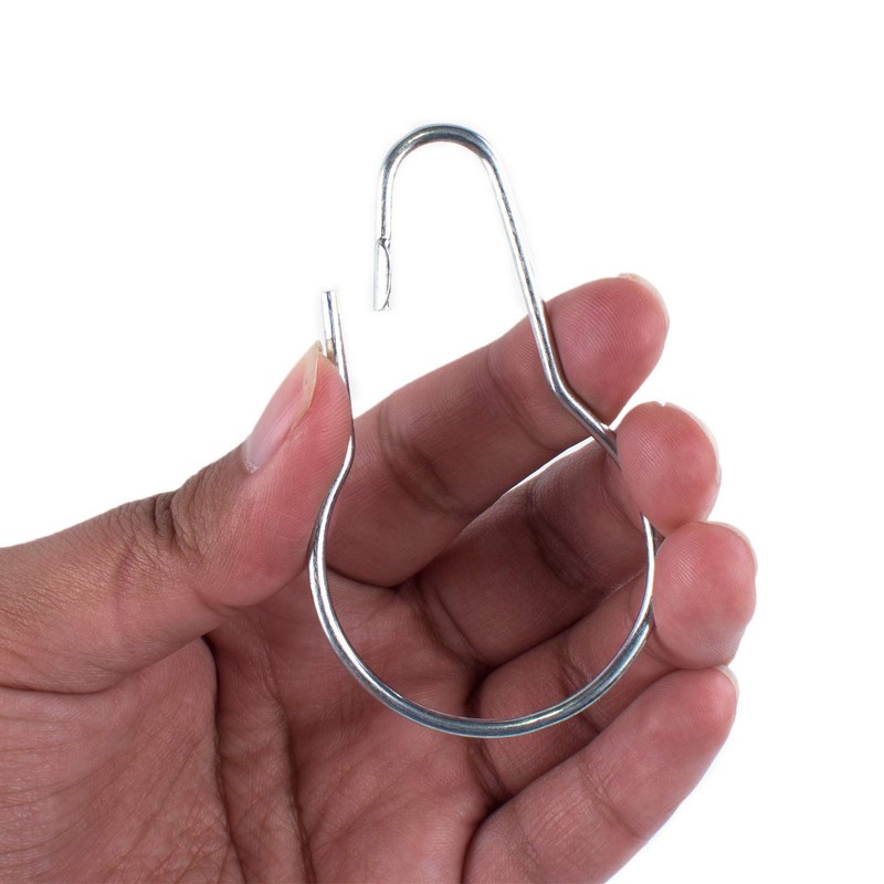 Super Z Outlet Silver Metal Shower Curtain Style Hanging Clip