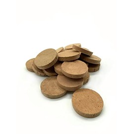 Cork Discs Diameter 35 mm 6 mm Thick Pack of 20 Rod Building Rodbuilding Cork Discs for Fishing Rod Handles Cork Discs for Fishing Sports Quality Level Flower