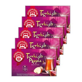 Pompadour Turkish Apple, 1.8 oz (50 g) (0.09 oz (2.5 g) x 20 TB x 5 Box Set
