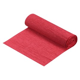 TOP-VIGOR Crepe Paper, 15cmx2.5M Craft Streamers, Hanging Rainbow Crepe Paper Streamers, Party Crepe Paper Roll for Flowers, Gift Wrapping, Birthday Decorations, Party Decorations, Red