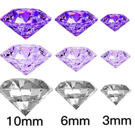KEUGT 4200 Pieces Coloured Rhinestones - Acrylic Diamonds - Dining Table Crystals - Clear Gemstones - Wedding Confetti - Decorate Wedding Party Dining Table Vase Filler (Purple Mix)