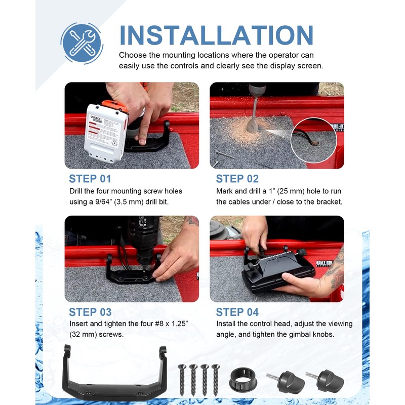 Deargooday Replacement Gimbal Mount Kit 740146-1 for All Hummingbird Helix-7