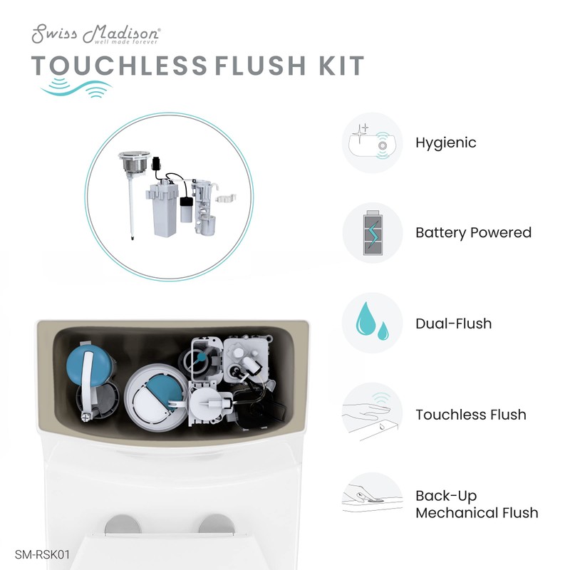 Swiss Madison Well Made Forever SM-RSK01 Touchless Retrofit Kit, Grey