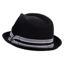 e4Hats.com Waterproof Crushable Upbrim Fedora - Black L-XL