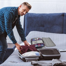 AffeGifts Shirt Carrier for Travel, Shirt Travel Bag Portable Shirt Bag Anti Wrinkle Shirt Tie Organizer for Travel Business (Grey)