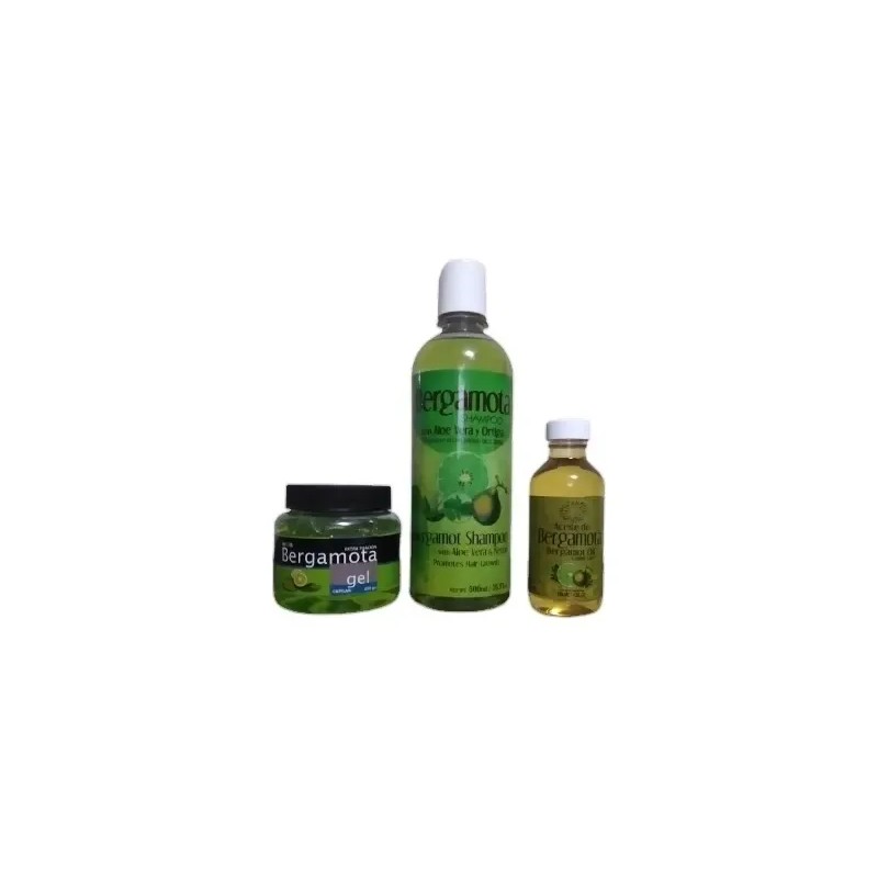 Pack Shampoo Bergamota + Gel Xtra Fij + Aceite Cabello