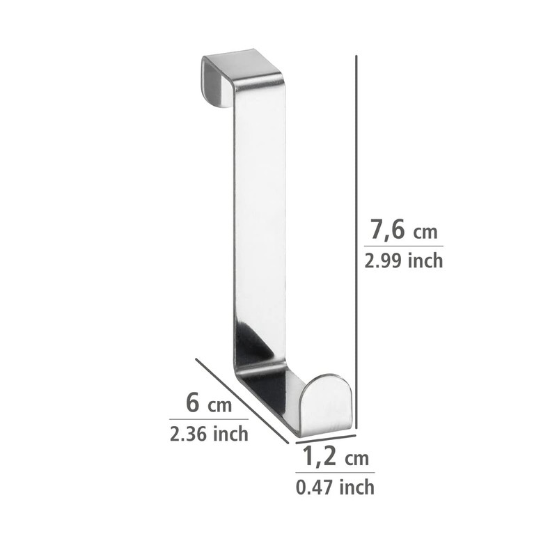 WENKO 4214062100 Clothes / door coat hook, set of 6,