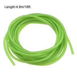 MECCANIXITY Natural Latex Rubber Tubing 1/16"(1.7mm) ID 3/16"(4.5mm) OD 16ft Fluorescent Green Highly Elastic for Equipment