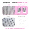Premade Fans Eyelash Extensions 8D-C-0.07-15 Premade Volume Lash Extensions Pointed