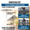 KD-TECH Stabiler Sonnenschirmhalter - Sonnenschirmständer für Balkon eckige Geländer -