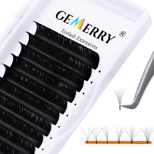 Gemerry 8-25 mm Easy Fan Lashes, 3D 5D 8D 10D
