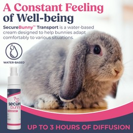 SecureBunny Transport, Water Based Calming Travel Spray, Naturally Supports Calm and Wellbeing, Naturally Relieving Anxiety and Stress