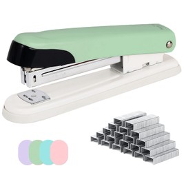 WORPSON Metal Stapler, 6.5-Inch Desktop Stapler, 25 Sheet Capacity, Includes 1000 Staples for Office Durable Use (1, Green)