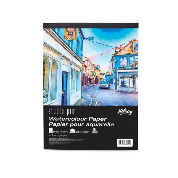 Hilroy Studio Pro Watercolour Paper, 9" x 12", 100 Pages,