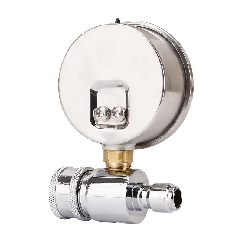 Watflow 2-1/2" Pressure Washer Pressure Gauge Kit, 3/8 Inch Quick