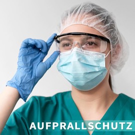 CUEMOON Pack of 2 Safety Glasses Work Safety Glasses with Adjustable Arms Work Safety Glasses Black Safety Glasses for Laboratory Workshop and Activities Game