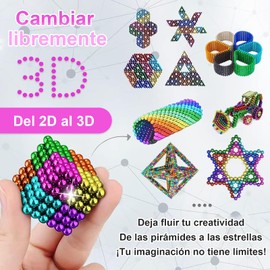 252 Piezas de Juguetes apilables, incluido 1 mini coche de juguete, Bolas Coloridas para aliviar el estrés con Caja de Almacenamiento, Juguetes para aliviar el estrés, desarrollar la Inteligencia