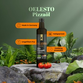 OELESTO® Organic Pizza Oil Italian Herbs Seasoning Oil Cold Pressed - Pizza Oil & Pasta Oil, Oil for Seasoning Tomato, Mozzarella & Baguette, Intensive Herbal Oil