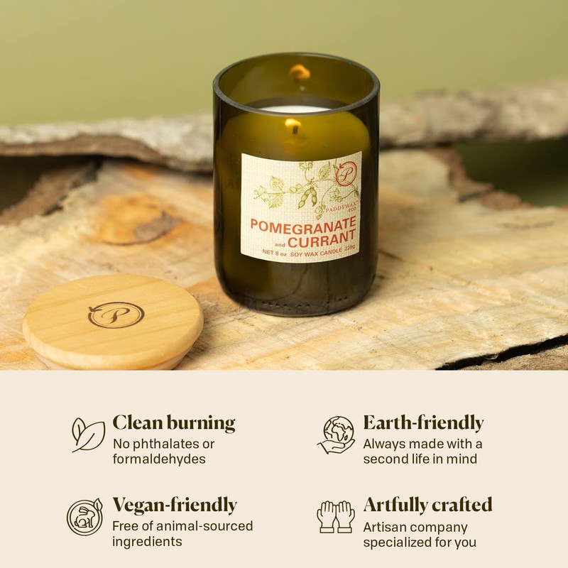 Paddywax Eco Collection Scented Soy Wax Candle in Glass Jar,
