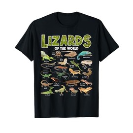 Lizards of the World Reptile Educational Herpetology Animal T-Shirt