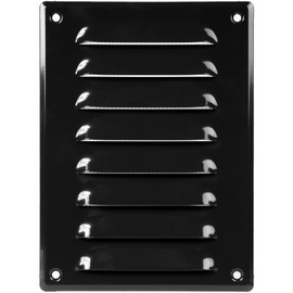 Repa Market 5.5" x 7.5" Inch (Outer Dimensions) Black Air Vent Cover - Steel Steel Return Air Grilles - for Ceiling and Sidewall - HVAC - with Protection Screen (5.51'' x 7.48'' Inch)