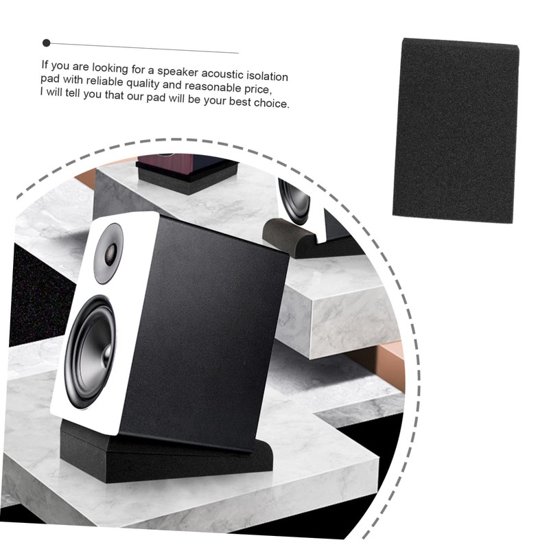 Kisangel 1 Set Acoustic Isolation Pads for Speakers Soundproof Sponge