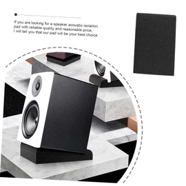 Kisangel 1 Set Acoustic Isolation Pads for Speakers Soundproof Sponge Cushion for Enhanced Audio Clarity and Vibration Reduction for Studio Monitors and Home Audio Systems Black