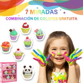 Pinturas para Niños, Kit de Pintura para Niños y Manualidades, Kit de Pintura de Yeso, Úselo para Colorear Animales, Pasteles y Dinosaurios, Regalos para Niñas y Niños de Cumpleaños, para Niñas 6+Año