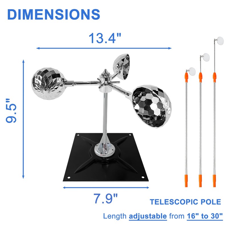 Bird Reflective Spinning Deterrent Devices for Outside Keep Birds Away
