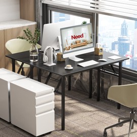 Need Home Office Desk 47 inch - No Assembly Folding Computer Table with BIFMA Certification,Computer Table Workstation Perfect for Teens/Office/Home