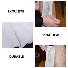 Tiras de Papel de Cera No Tejido en Color 200 Bandas Depilatorias Fácil de Cortar y Usar para Depilación Facial y Corporal para Brazos y Zona Íntima