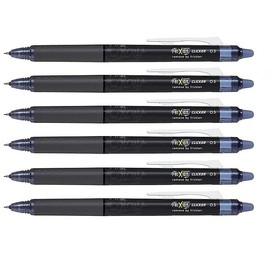 Pilot FriXion Point Clicker 0.5mm, Erasable Gel Needle tip Pens, Extra Fine Point, 6 pack (Navy Blue)