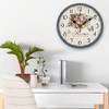 SWHONG Floral Shabby Chic Wall Clock - Retro Wooden Clocks