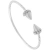 Sterling Silver West Indies Bangle Bracelet Acorn Extra Small Size,