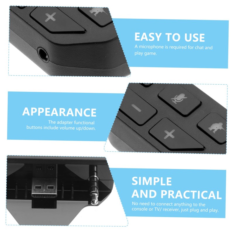 CAXUSD 1pc Headset Adapter for Stereo Audio Controller Dedicated Chip